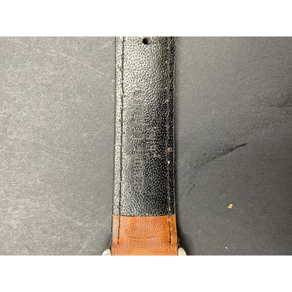 TIME Magazine Quartz Silver Tone Watch w/ Military Dial Brown Leather Band - Picture 5 of 11